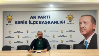 Serik Gençlik Kolları Başkan Değişikliği kapsamında Osman Raşit Vural, yazılı