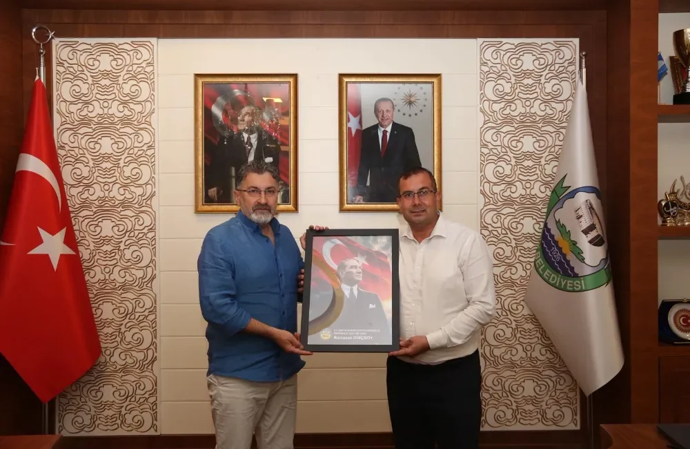 Serik esnaf protokol ziyareti kapsamında Başkan Adayı Ramazan Dinçsoy, belediye