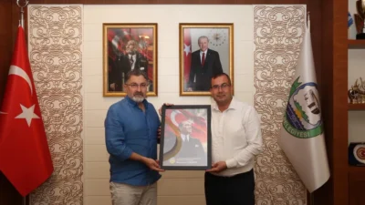 Serik esnaf protokol ziyareti kapsamında Başkan Adayı Ramazan Dinçsoy, belediye