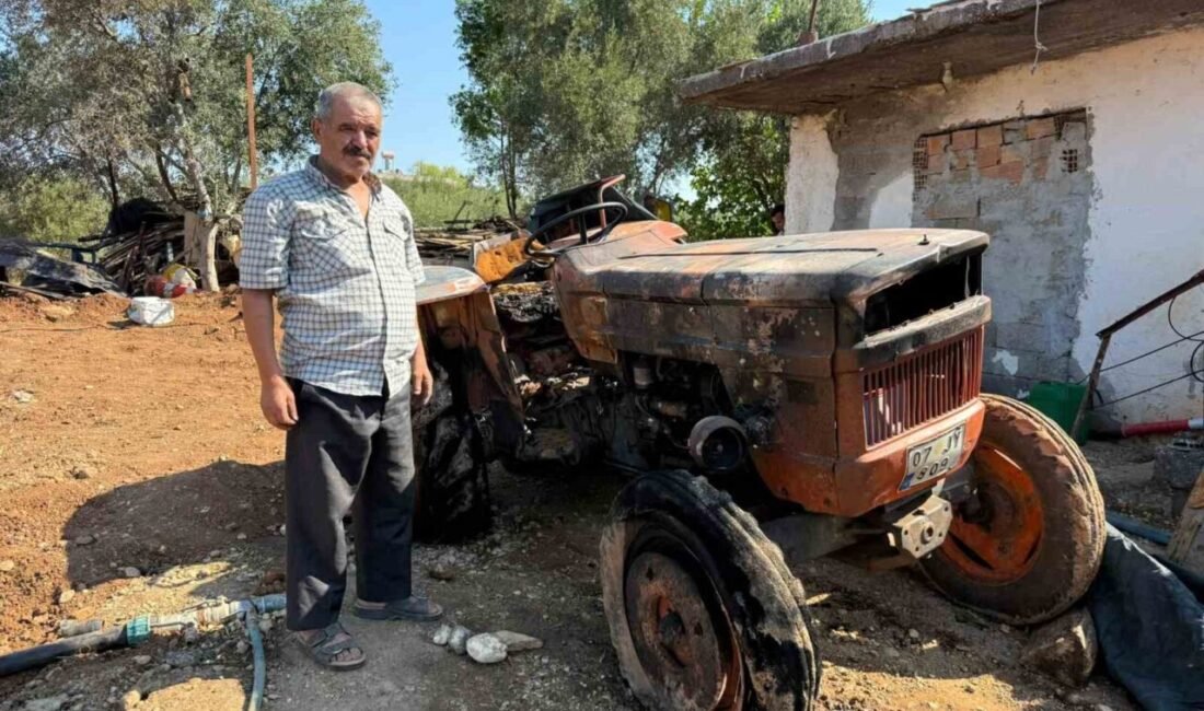 Antalya’nın Serik ilçesinde elektrik aksamındaki kısa devre nedeniyle sürücüsüz şekilde