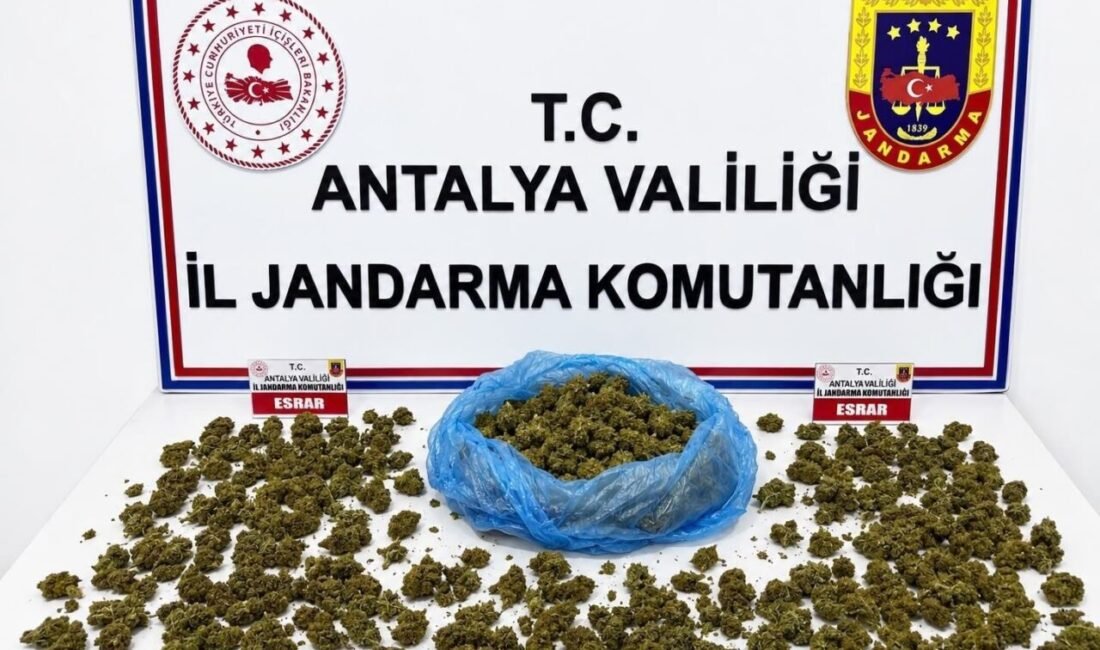 Antalya’nın Alanya ilçesinde jandarma ekiplerince düzenlenen uyuşturucu operasyonunda 745 gram