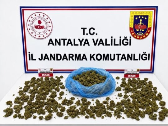 Antalya’nın Alanya ilçesinde jandarma ekiplerince düzenlenen uyuşturucu operasyonunda 745 gram