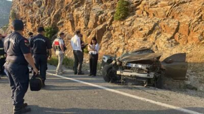 Antalya’nın Akseki ilçesinde otomobilin takla attığı kazada 1 kişi hayatını