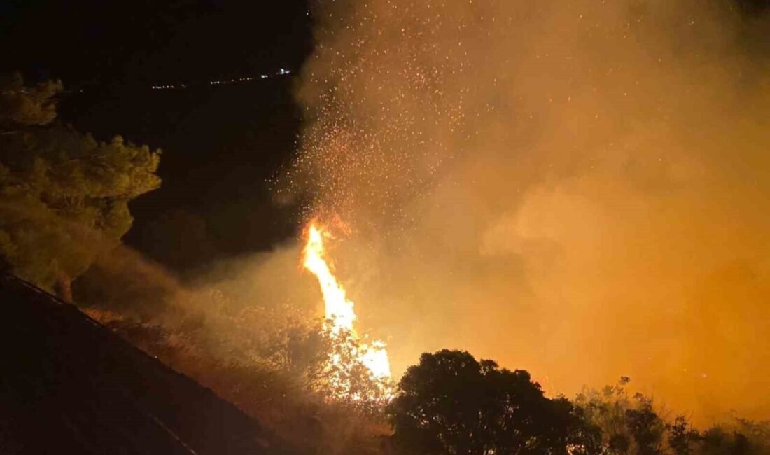 Antalya’nın Gazipaşa ilçesinde ormanlık ve makilik alanda çıkan yangın, ekiplerin