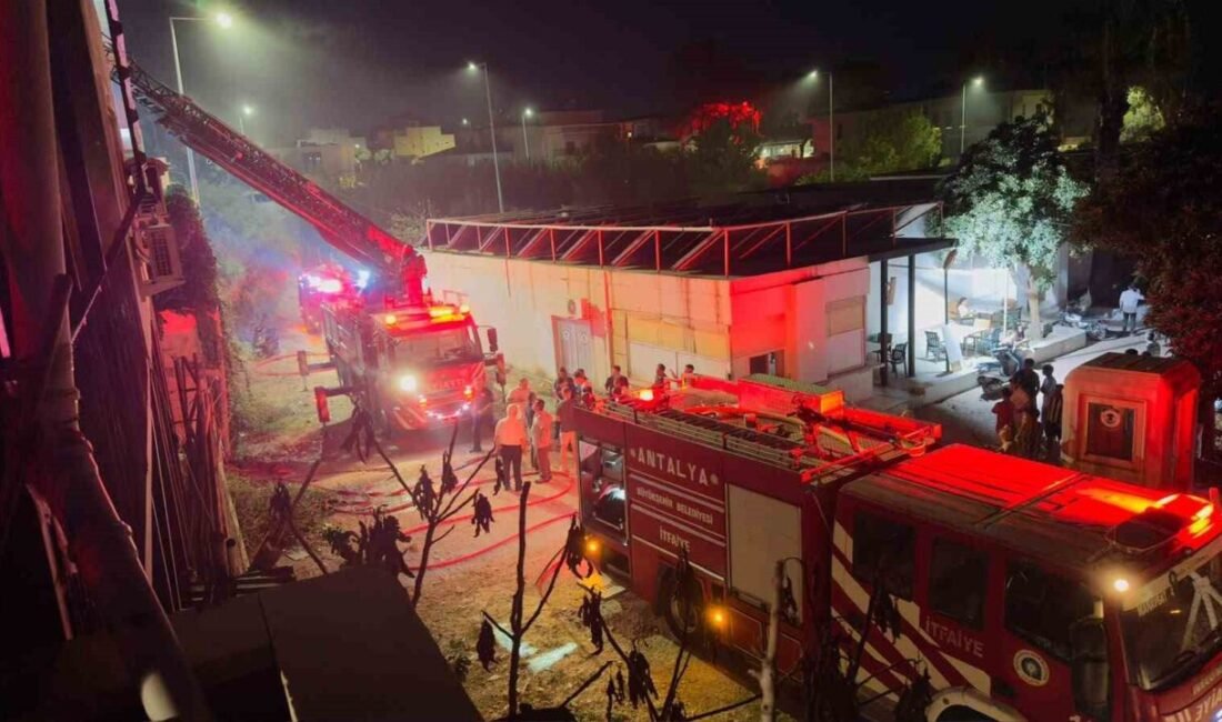 Manavgat ilçesinde bir otelin personelinin kaldığı lojmanda çıkan yangın, itfaiye