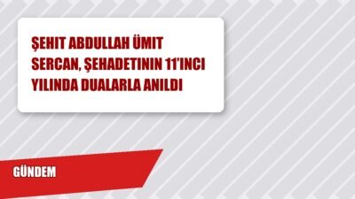 Antalya’nın Alanya ilçesinde, şehit Abdullah Ümit Sercan, şehadetinin 11’inci yıl