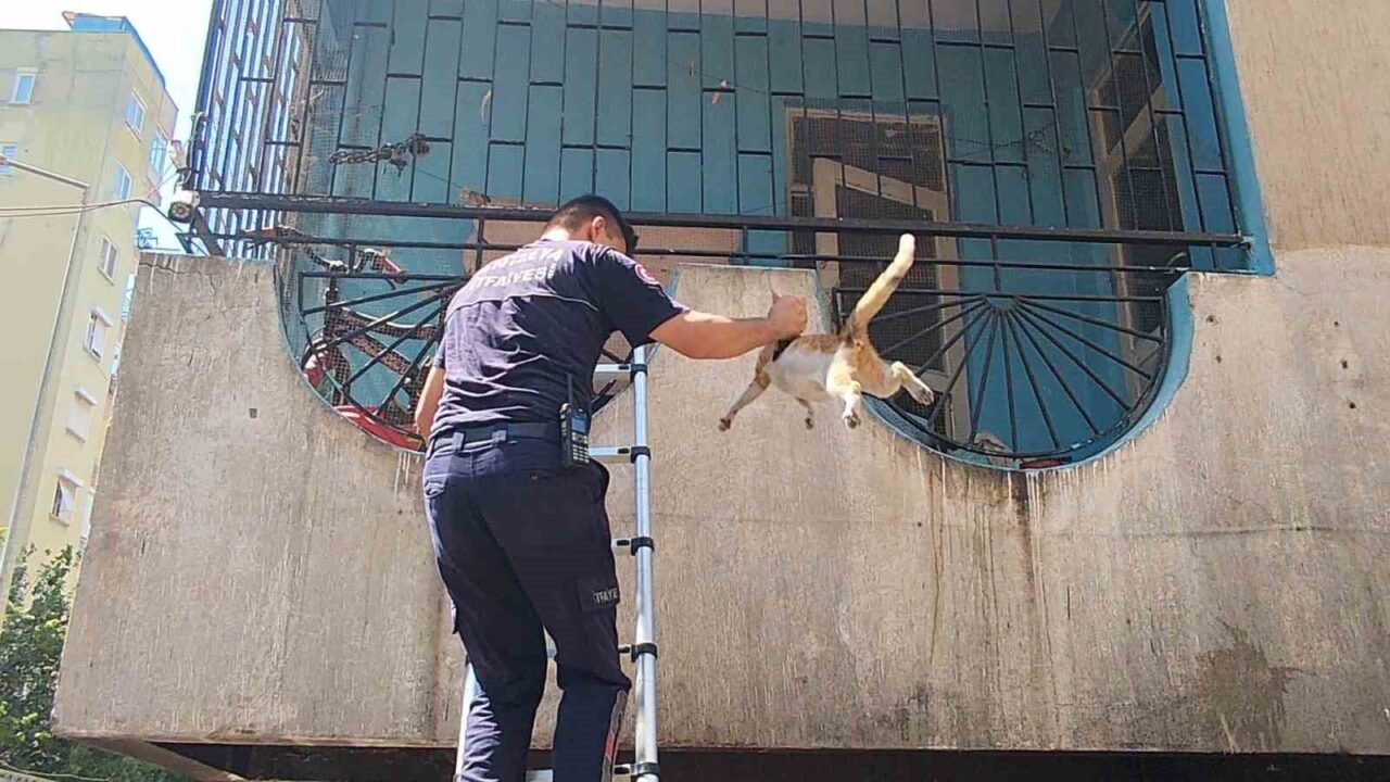 Antalya’nın Muratpaşa ilçesinde 5 katlı bir apartmanın dördüncü katındaki boş