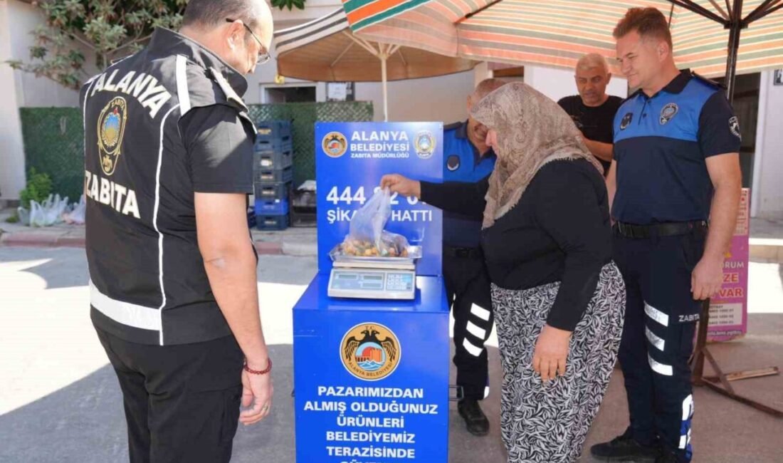 Alanya Belediyesi Zabıta Müdürlüğü, pazar yerlerinde vatandaşların gönül rahatlığıyla alışveriş
