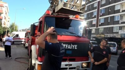 Antalya’da 5 katlı bir binanın 4’üncü katındaki dairenin mutfak bölümünde