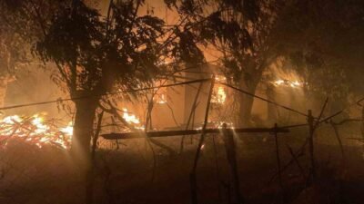 Antalya’nın Serik ilçesinde gece saatlerinde iki ayrı noktadaki tarım arazilerinde