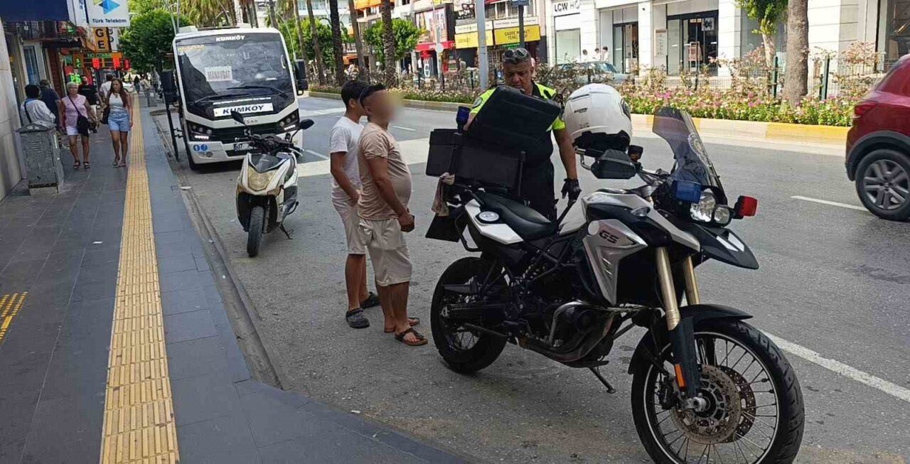 Manavgat'ta plakasız motorlu bisiklete 46 bin TL ceza