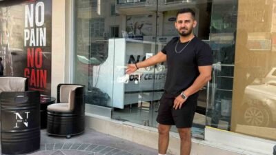 Antalya’nın Serik ilçesinde bir spor salonunun önüne bırakılan çantanın, kısa