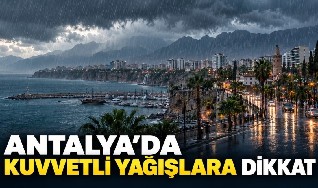 Antalya Valiliği, 14 Ekim Çarşamba günü il genelinde kuvvetli yağış
