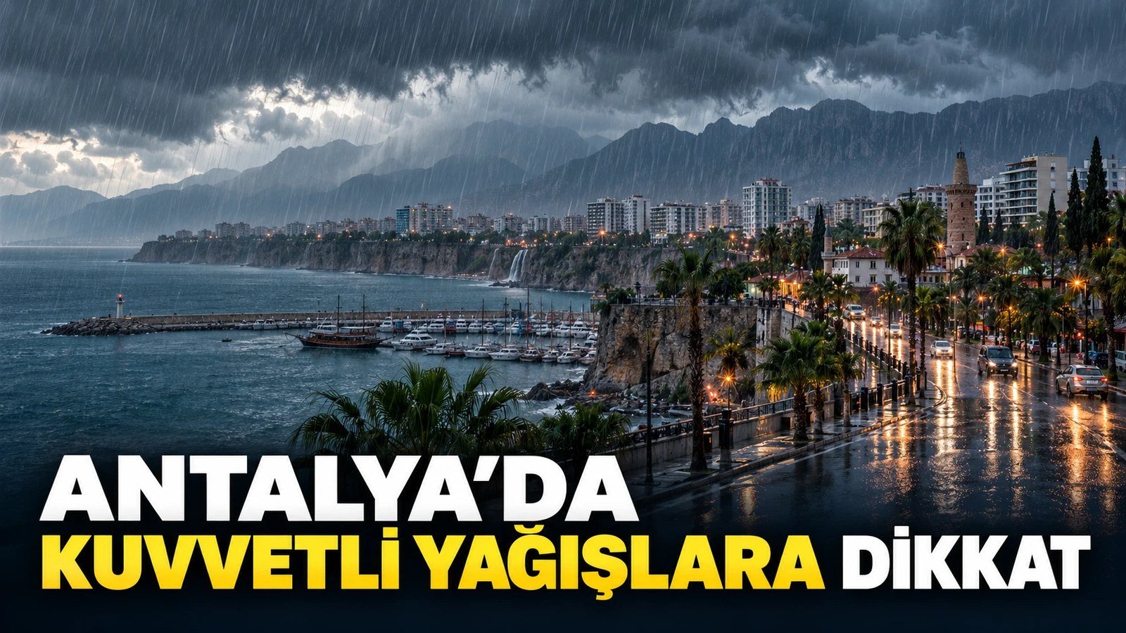 Antalya'da kuvvetli yağış uyarısı (temsilî görsel)