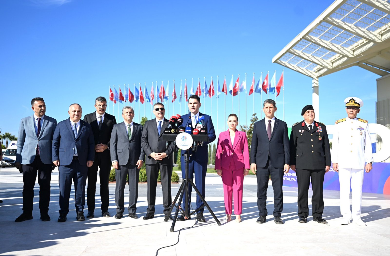 COP31 zirve alanındaki incelemeye katılan heyet basın açıklamasında