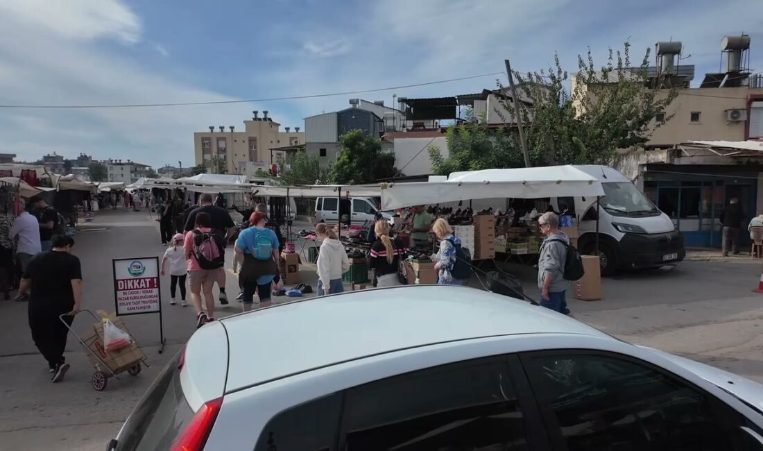 Serik Cuma Pazarı yabancı turistlerle hareketlendi. Esnaf memnun; oda başkanı