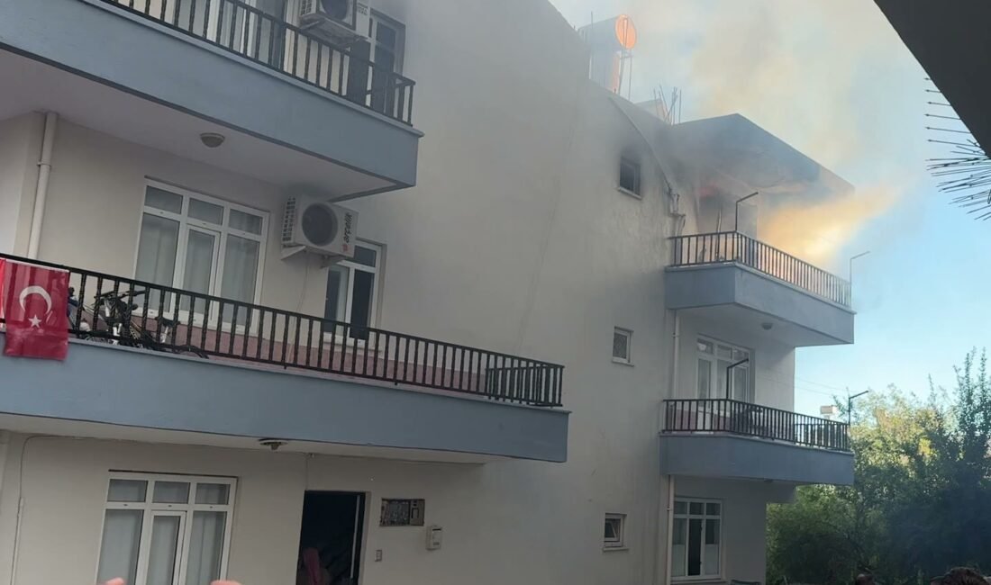 Serik Kökez Mahallesi'nde 3 katlı binada çıkan yangında kiracı Muzaffer