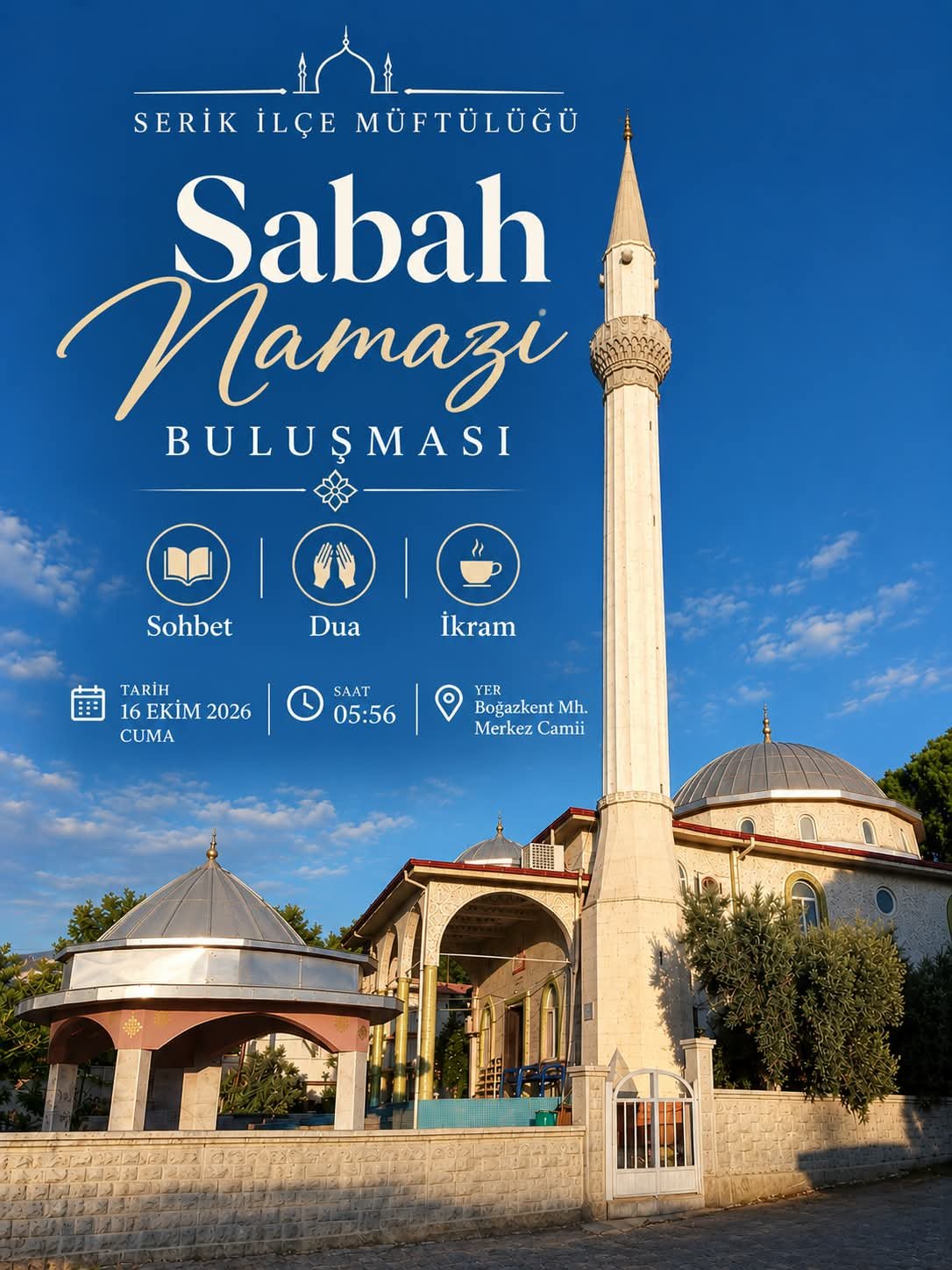Sabah Namazı Buluşması programının afişi